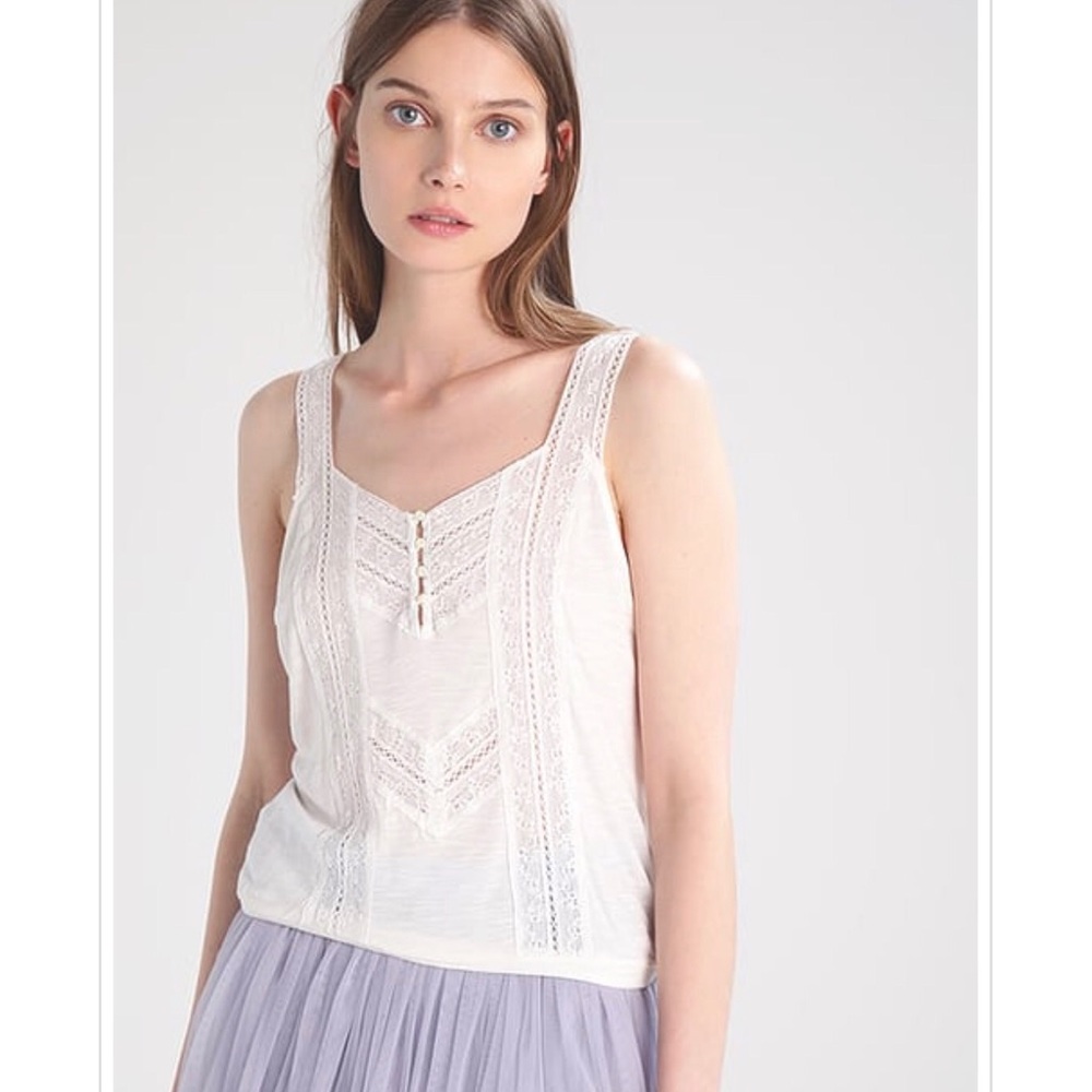 Denim & Supply Ralph Lauren • White Lace Crop Tank